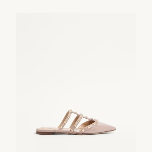 Valentino Rockstud Patent-Leather Mule