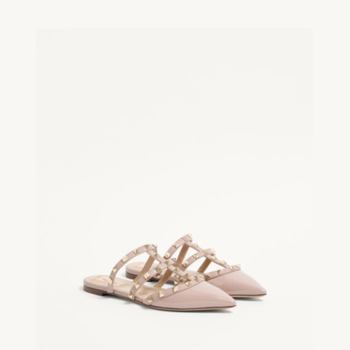 Valentino Rockstud Patent-Leather Mule