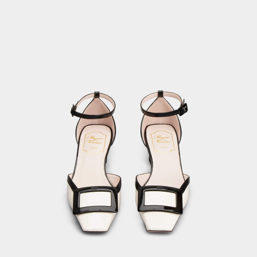 Roger Vivier Belle Vivier Ankle Strap Lacquered Buckle Pumps in Patent Leather