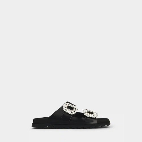 Roger Vivier Slidy Viv Mules in leather