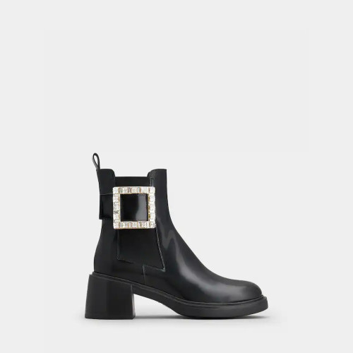 Roger Vivier Viv Rangers Chelsea Booties in leather