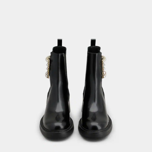 Roger Vivier Viv Rangers Chelsea Booties in leather