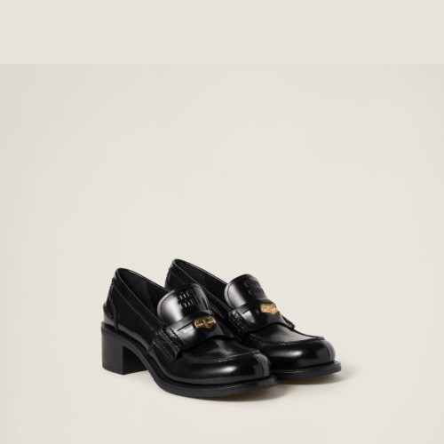Miu Miu Brushed leather loafers