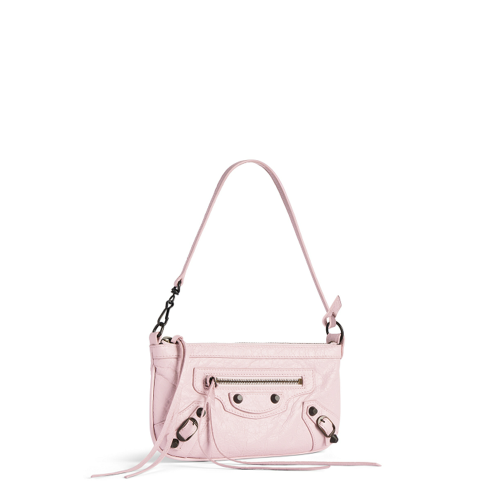 Balenciaga Womens Le City Pouch On Strap in Petal Pink