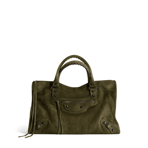 Balenciaga Womens Le City Bag Medium in Khaki