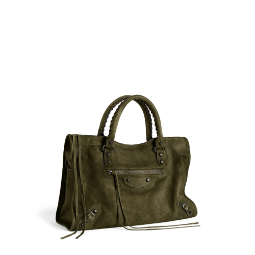 Balenciaga Womens Le City Bag Medium in Khaki