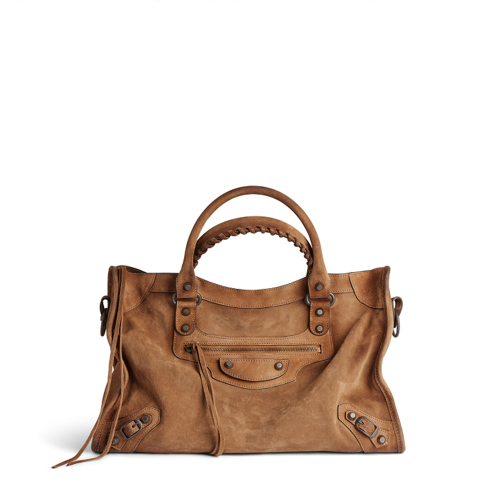 Balenciaga Womens Le City Bag Medium in Camel