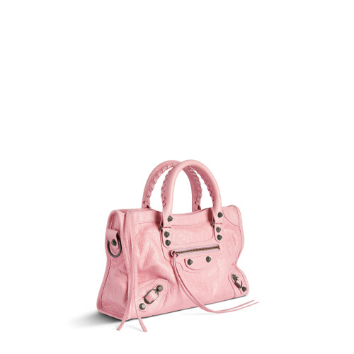 Balenciaga Womens Le City Bag Small in Vintage Pink