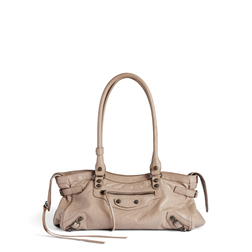 Balenciaga Womens Le City Bag East-west in Sesame