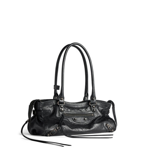 Balenciaga Womens Le City Bag East-west in Black