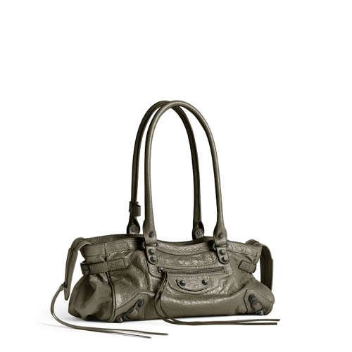 Balenciaga Womens Le City Bag East-west in Army Green