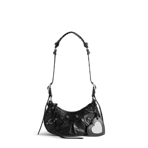 Balenciaga Womens Le Cagole Shoulder Bag Xs in Black