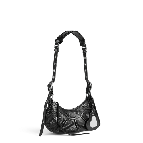 Balenciaga Womens Le Cagole Shoulder Bag Xs in Black