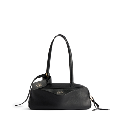 Balenciaga Womens Carrie Bowling Bag Medium in Black