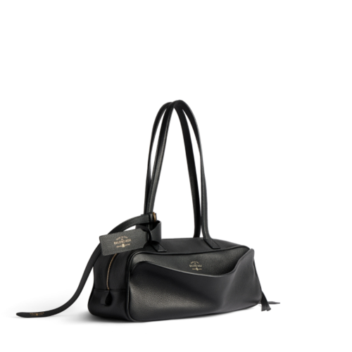 Balenciaga Womens Carrie Bowling Bag Medium in Black