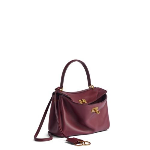 Balenciaga Womens Rodeo Handbag Mini in Dark Burgundy