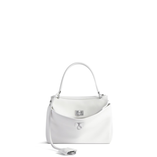 Balenciaga Womens Rodeo Handbag Mini in Optic White