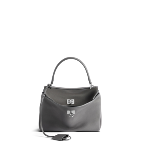 Balenciaga Womens Rodeo Handbag Mini in Grey