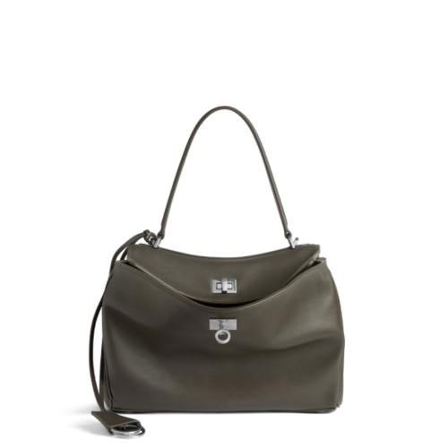 Balenciaga Womens Rodeo Handbag Small in Khaki