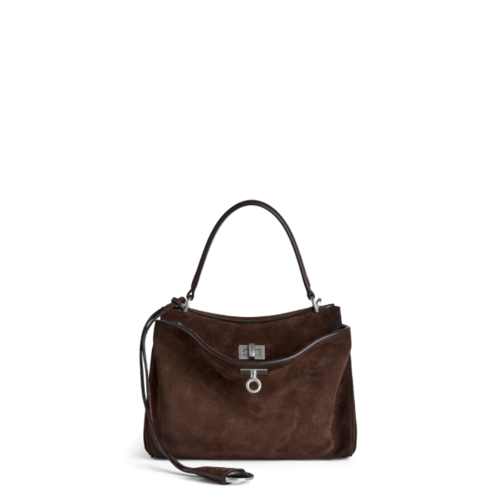 Balenciaga Womens Rodeo Handbag Mini in Espresso