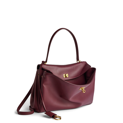 Balenciaga Womens Rodeo Handbag Medium in Burgundy
