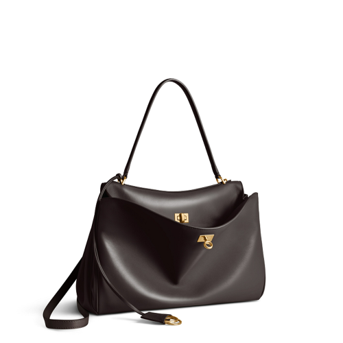 Balenciaga Womens Rodeo Handbag Medium in Espresso