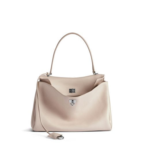 Balenciaga Womens Rodeo Handbag Medium in Almond