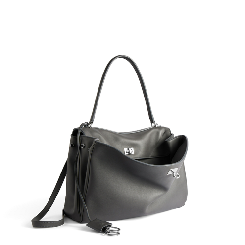Balenciaga Womens Rodeo Handbag Medium in Grey