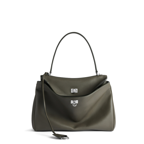 Balenciaga Womens Rodeo Handbag Medium in Khaki