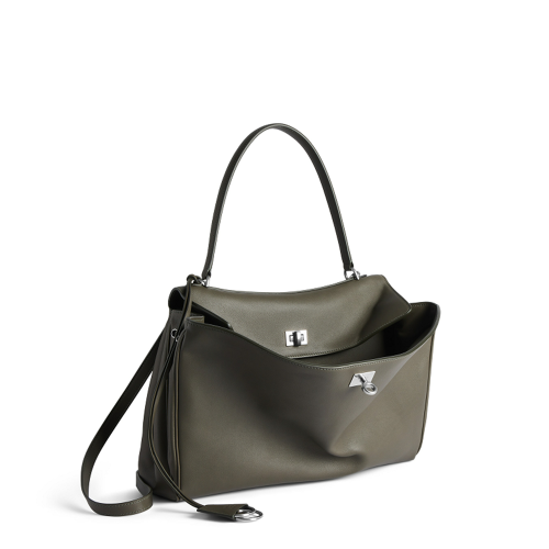 Balenciaga Womens Rodeo Handbag Medium in Khaki
