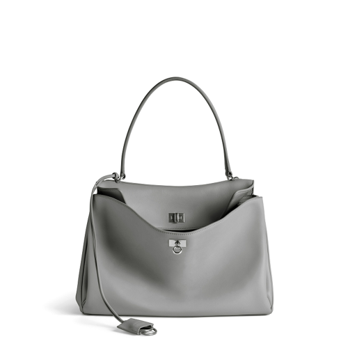 Balenciaga Womens Rodeo Handbag Medium in Cloud Grey