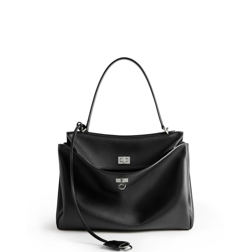 Balenciaga Womens Rodeo Handbag Medium in Black