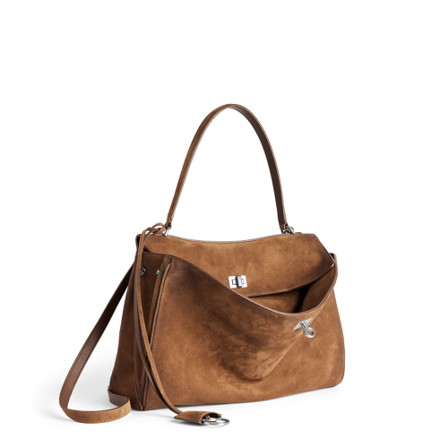 Balenciaga Womens Rodeo Handbag Medium in Camel