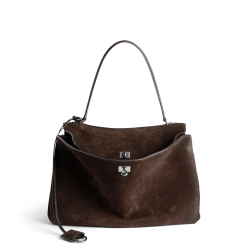 Balenciaga Rodeo Handbag Large in Light Espresso