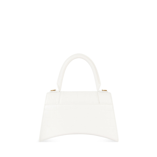 Balenciaga Womens Hourglass Handbag Xs in White