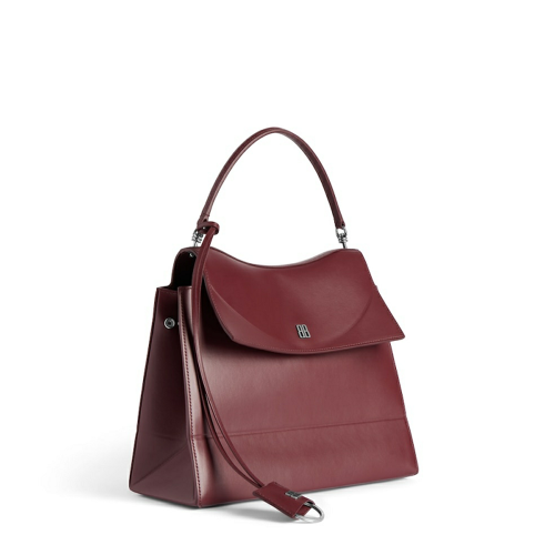 Balenciaga Womens Nano Medium Black Tote Bags in Dark Burgundy