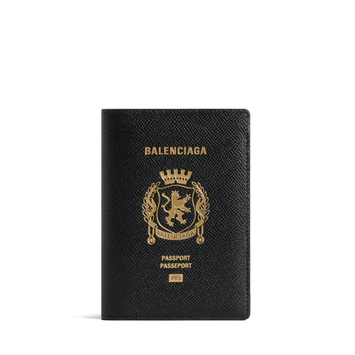 Balenciaga Mens Passport Holder in Black