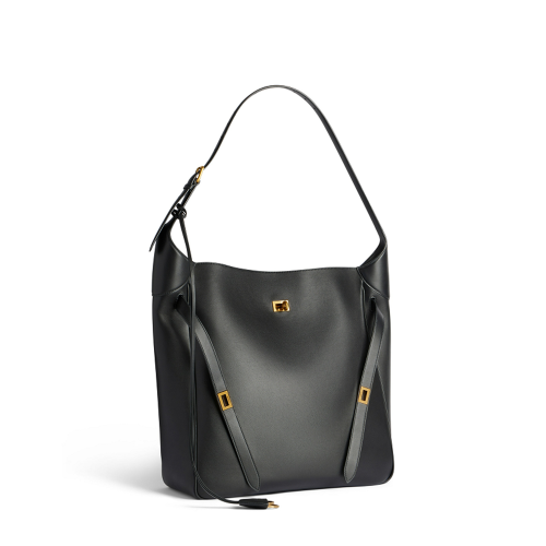 Balenciaga Womens Bel Air Hobo Bag Large in Black