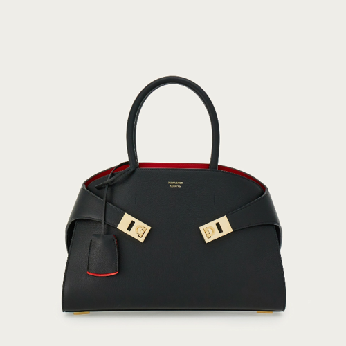 Ferragamo Hug soft bicolor shoulder bag (M)