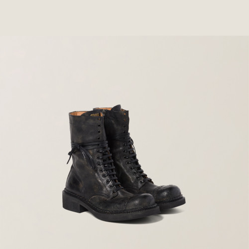Miu Miu Leather laced booties