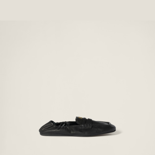 Miu Miu Ruches nappa leather loafers