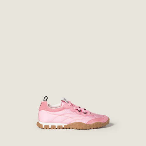 Miu Miu Tyre technical fabric and suede sneakers