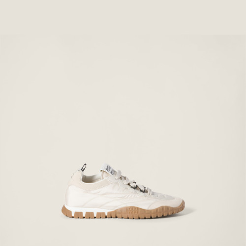 Miu Miu Tyre technical fabric and suede sneakers