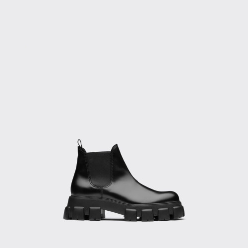 Prada Monolith brushed leather Chelsea boots