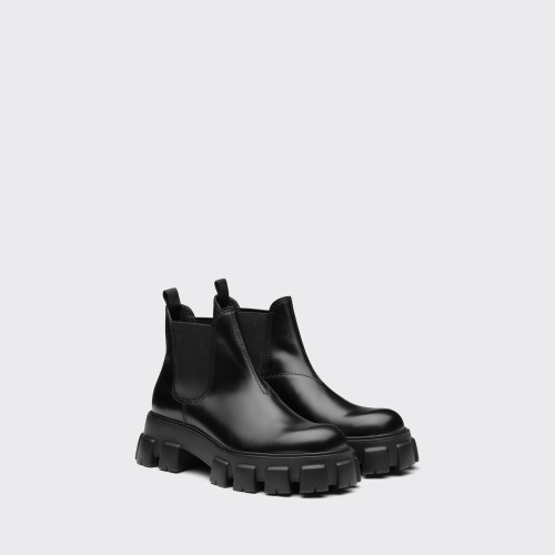 Prada Monolith brushed leather Chelsea boots