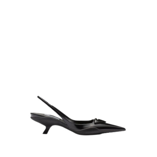 Prada Brushed Leather Slingback Pumps