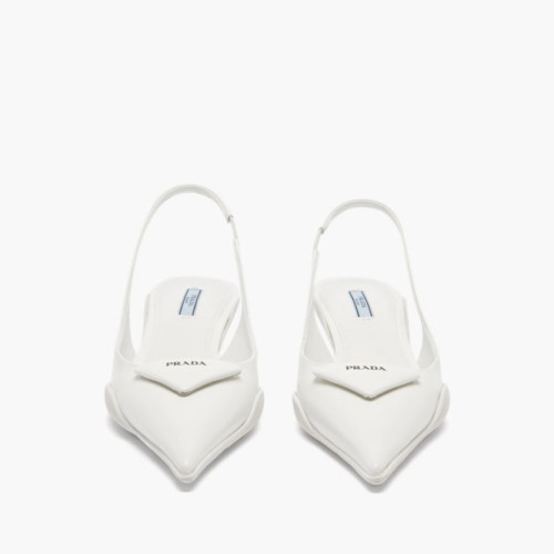 Prada Brushed Leather Slingback Pumps
