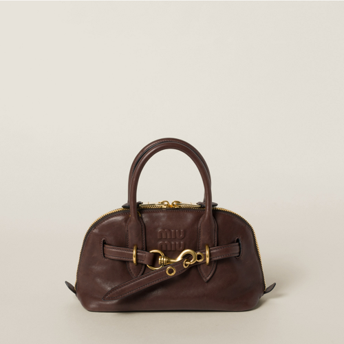 Miu Miu Aventure nappa leather top-handle bag