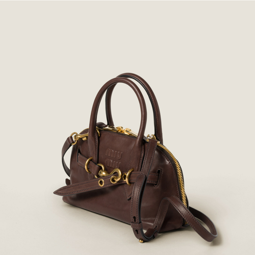 Miu Miu Aventure nappa leather top-handle bag