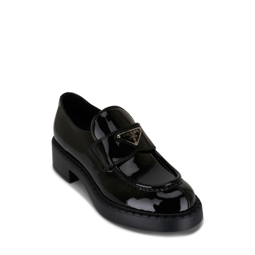 Prada Chocolate Patent Leather Loafers
